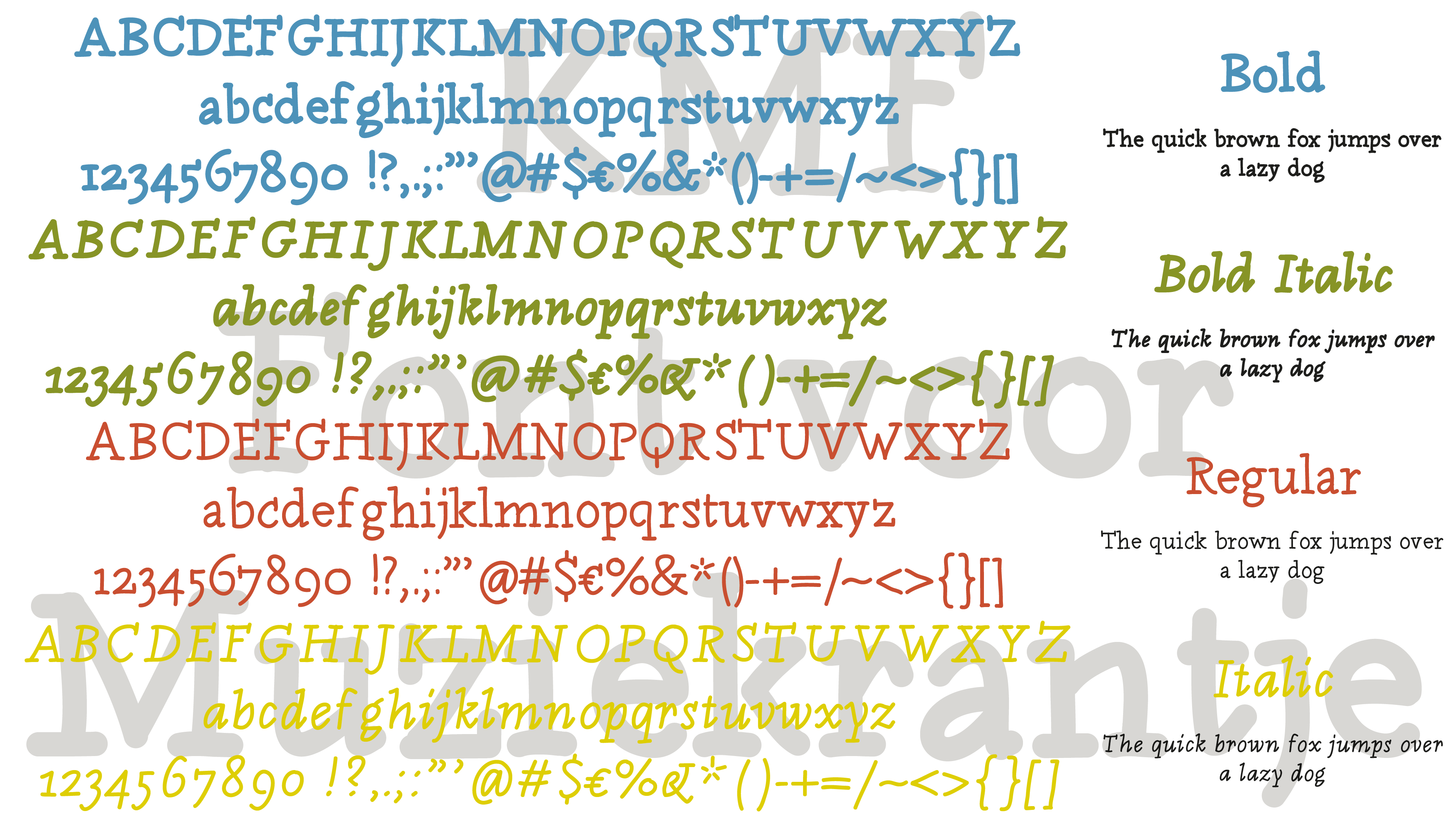 KMF, Font voor het KinderMuziekFestival KMF, Font voor het KinderMuziekFestival